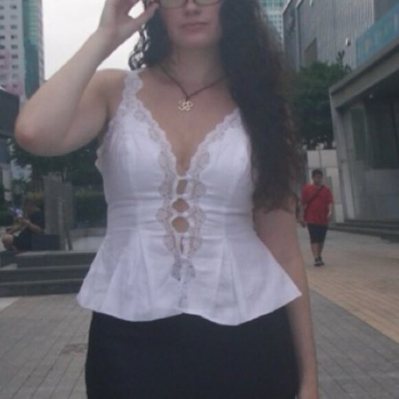 BEST NWT Reformation Josefina Linen Top White Ivory French Summer Vacation - Picture 2 of 12